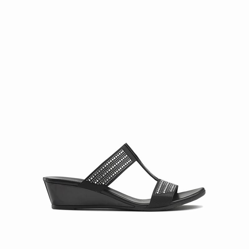 Russell & Bromley Stella Embellished Mules Women's Black [VSZ3637ZM]